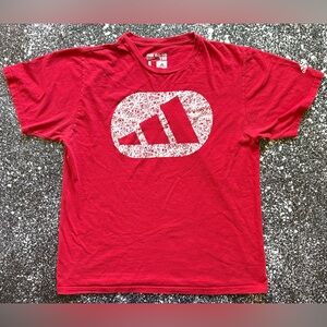 Adidas The Go To Tee Size Large Red/White
